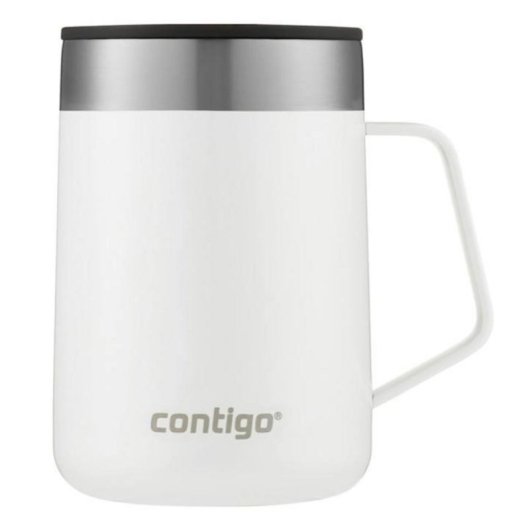 Taza de viaje Contigo Acero inoxidable 420 ml Doble pared Plata Blanco