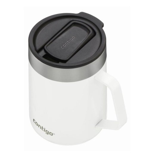 Taza de viaje Contigo Acero inoxidable 420 ml Doble pared Plata Blanco