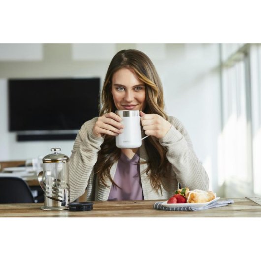 Taza de viaje Contigo Acero inoxidable 420 ml Doble pared Plata Blanco