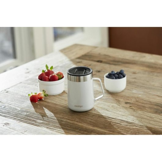 Taza de viaje Contigo Acero inoxidable 420 ml Doble pared Plata Blanco