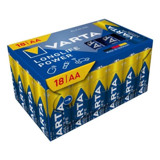 Pilha VARTA Longlife Power AA alcalina 1,5 V pack 18 unidades