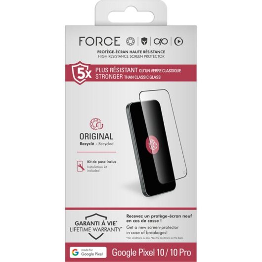 Protecteur ecran FORCE GLASS Google Pixel 10 / 10 Pro