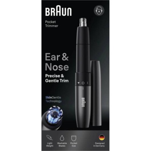 Depiladora de Precisión Braun EN 20 Inalámbrica Uso Facial y Nasal
