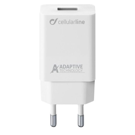 Cargador USB Cellularline Adaptive Fast Charger 15W Samsung Blanco