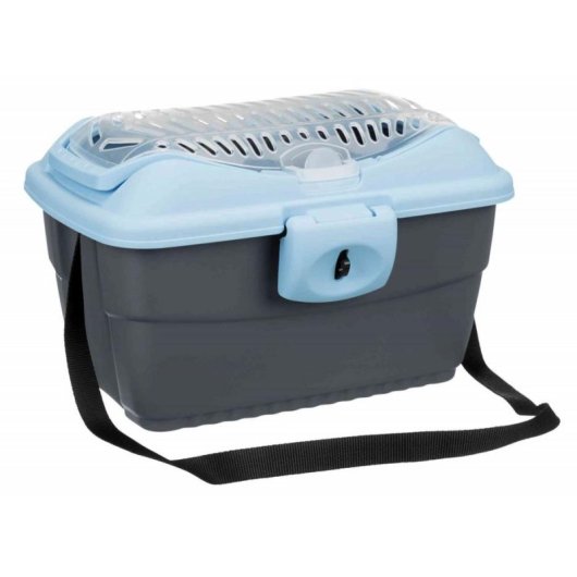 Transportín Rígido TRIXIE 39802 para Mascotas Pequeñas 2 kg Azul Gris