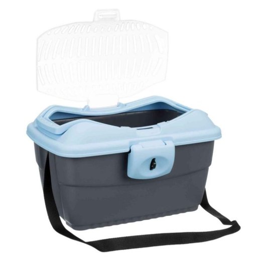 Transportín Rígido TRIXIE 39802 para Mascotas Pequeñas 2 kg Azul Gris