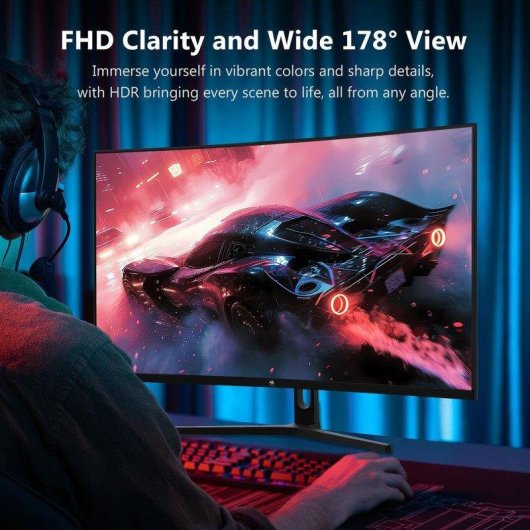 Monitor PC Z-Edge UG32P 32" FullHD 240Hz LED Curvo 1ms FreeSync HDMI DP