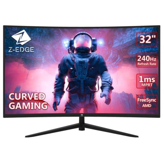 Monitor PC Z-Edge UG32P 32" FullHD 240Hz LED Curvo 1ms FreeSync HDMI DP