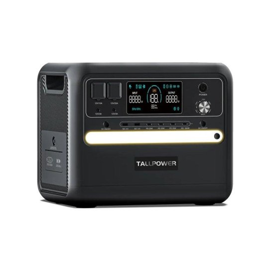 Estación de energía Tallpower V2400 2160Wh 13 puertos LiFePO4 Pantalla LCD UPS