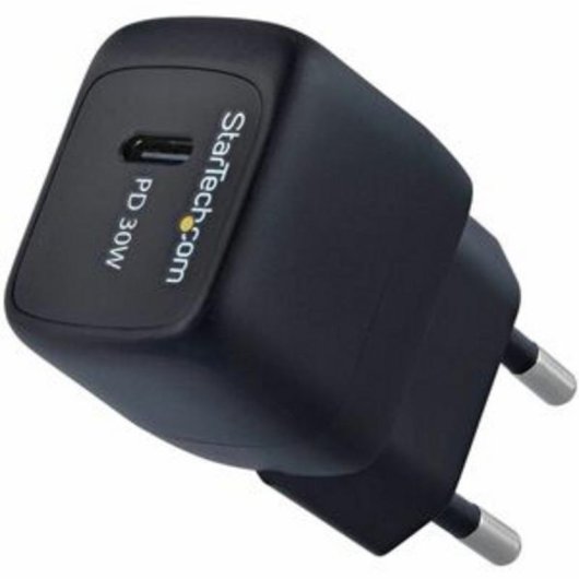 Cargador de pared StarTech USB-C 30W GaN Portátil carga rápida Power Delivery