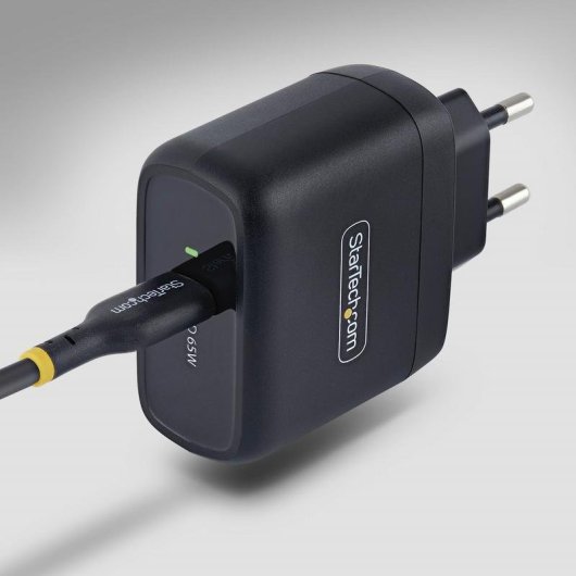 Cargador StarTech USB-C GaN 65W Portátil Negro