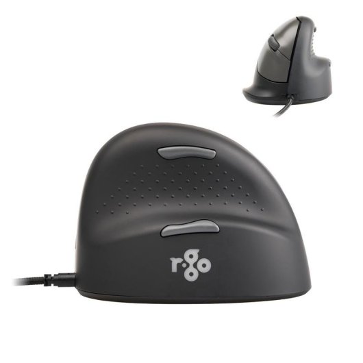 Rato R-Go Tools RGOHBRSWDBL com fio 2400 DPI preto ergonómico destro
