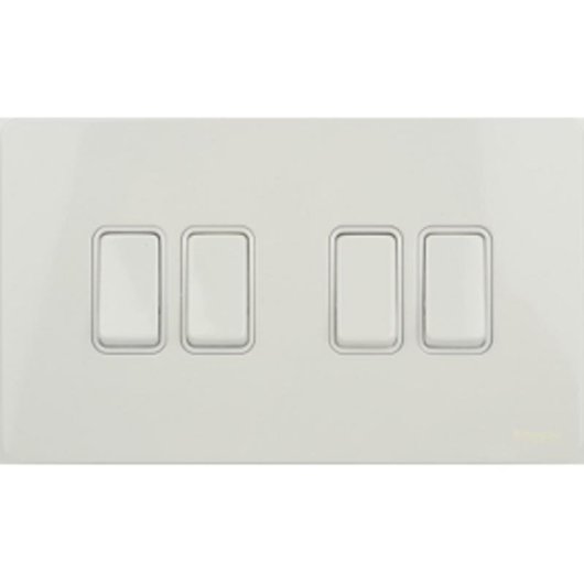 Interrupteur oscillant Schneider Electric GU1442WPW blanc acier inoxydable