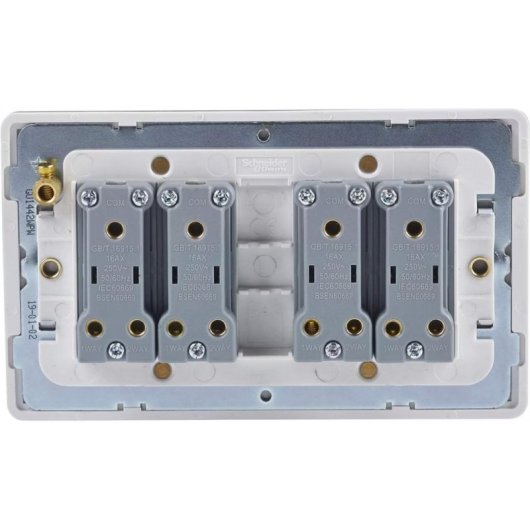 Interrupteur oscillant Schneider Electric GU1442WPW blanc acier inoxydable