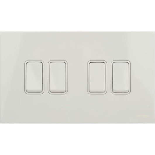 Interrupteur oscillant Schneider Electric GU1442WPW blanc acier inoxydable