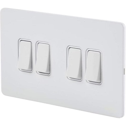 Interrupteur oscillant Schneider Electric GU1442WPW blanc acier inoxydable