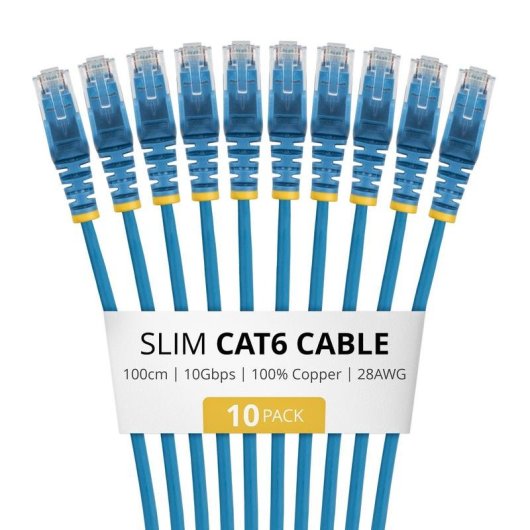 Cable de red StarTech Cat6 U/UTP Azul 10-Pack 1 m