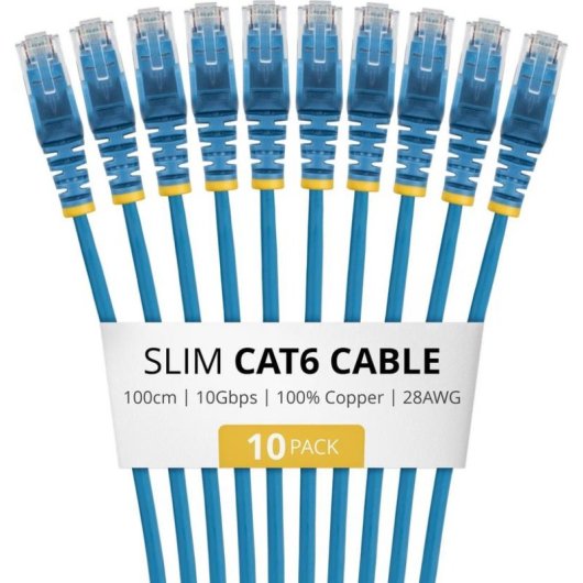 Cable de red StarTech Cat6 U/UTP Azul 10-Pack 1 m