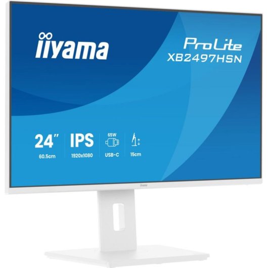 Monitor PC iiyama ProLite XB2497HSN-W1 23,8" FullHD 100Hz IPS USB-C Altoparlanti Regolazione Altezza
