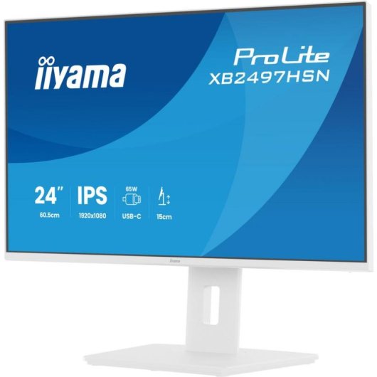 Monitor PC iiyama ProLite XB2497HSN-W1 23,8" FullHD 100Hz IPS USB-C Altoparlanti Regolazione Altezza