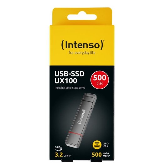 Disco Duro Intenso 3850450 500 GB SSD USB Type-A e Type-C 500 MB/s Antracite