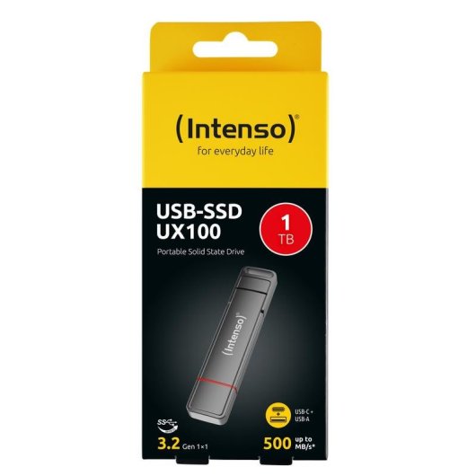 Disco Duro Intenso 3850460 1TB SSD USB Type-A/Type-C 500MB/s Antracita