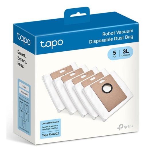 Bolsa de polvo TP-Link Tapo RVA202 3 L para RV30 Max Plus y RV20 Max Plus