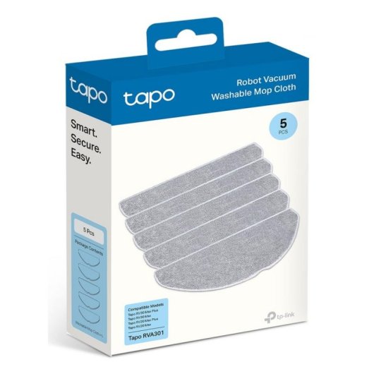 Pad Mop TP-Link Tapo RVA301 Grigio Pack 5 Compatibile RV30 Max Plus