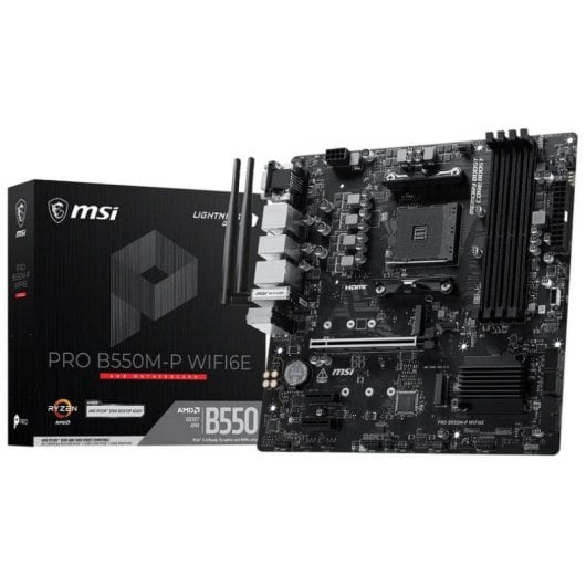 Carte mère MSI B550M-P WiFi6E AMD B550 AM4 DDR4 Micro ATX Bluetooth WLAN