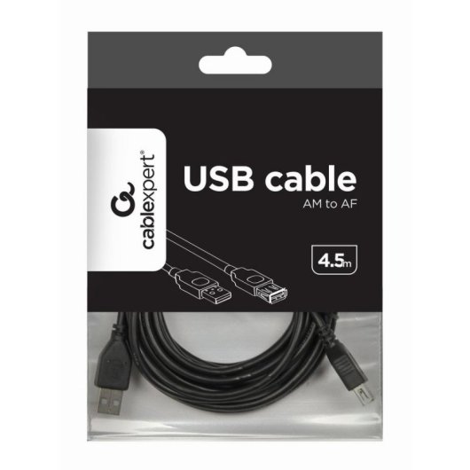 Cabo USB 2.0 Gembird 4,6 m Preto
