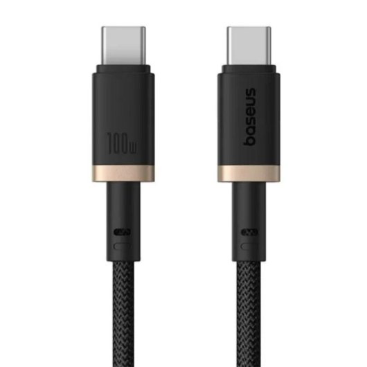 Cable USB-C Baseus Dura Series Carga Rápida 2 m USB 2.0 Negro/Dorado