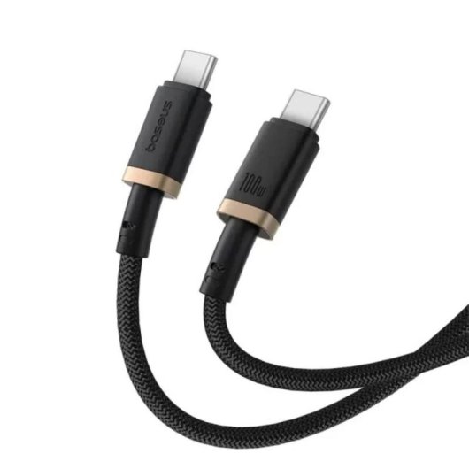 Cable USB-C Baseus Dura Series Carga Rápida 2 m USB 2.0 Negro/Dorado