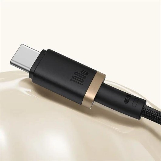 Cable USB-C Baseus Dura Series Carga Rápida 2 m USB 2.0 Negro/Dorado