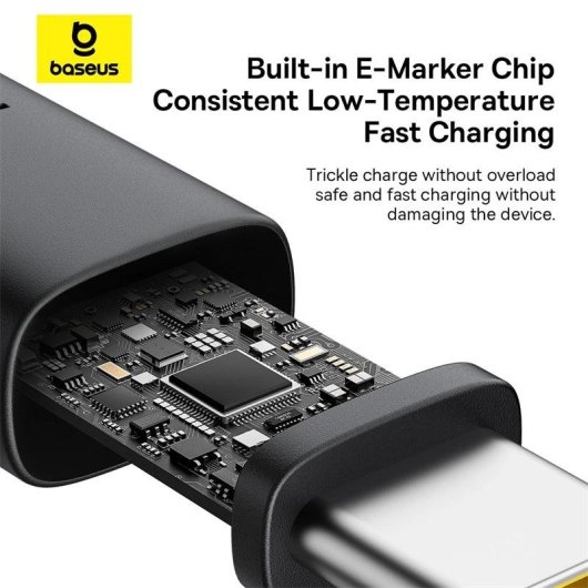 Cable USB-C Baseus Dura Series Carga Rápida 2 m USB 2.0 Negro/Dorado