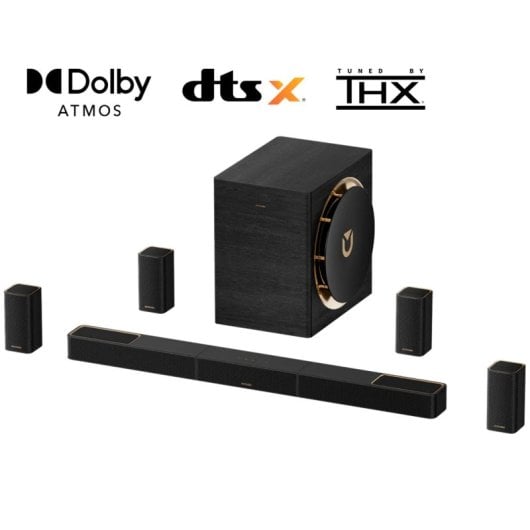 ULTIMEA Skywave X100 Barra de Sonido 9.1.6 con Ajuste THX, Dolby Atmos, DTS:X, Subwoofer de 10"
