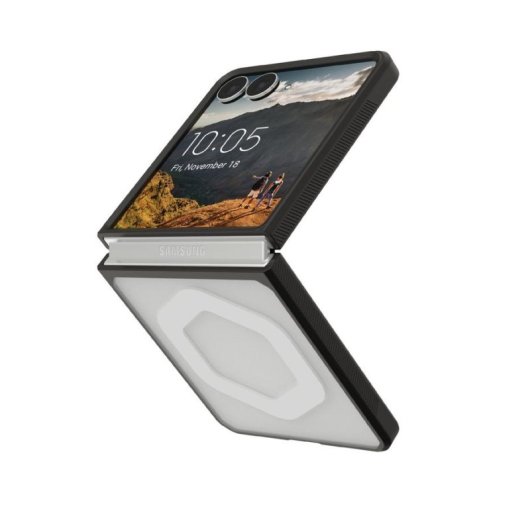 Handyhülle Urban Armor Gear Cover Polycarbonat Weiß Schwarz für Galaxy Z Flip8