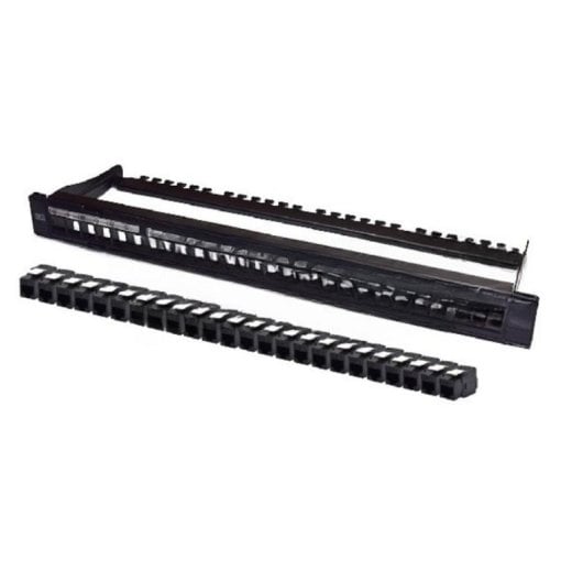 Panel de parcheo WP WPC-PAN-6UP-24 24 puertos CAT.6 1U gestión cables