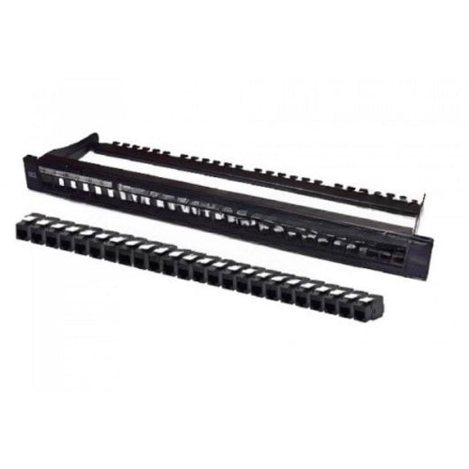 Panel de parcheo WP WPC-PAN-6UP-24 24 puertos CAT.6 1U gestión cables