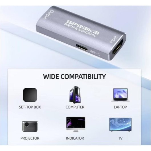 Repetidor HDMI SpeaKa SP-HDMIR-200 8K 60Hz 25m