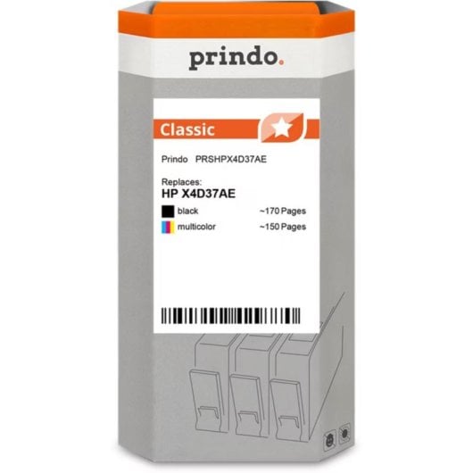 Cartucho de tinta preto Prindo Classic HP 302 320 páginas Pack 2