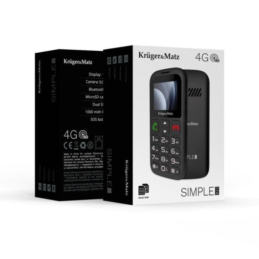 Krüger&Matz KM0923-4G 4G 1,77" Dual SIM Bluetooth Negro