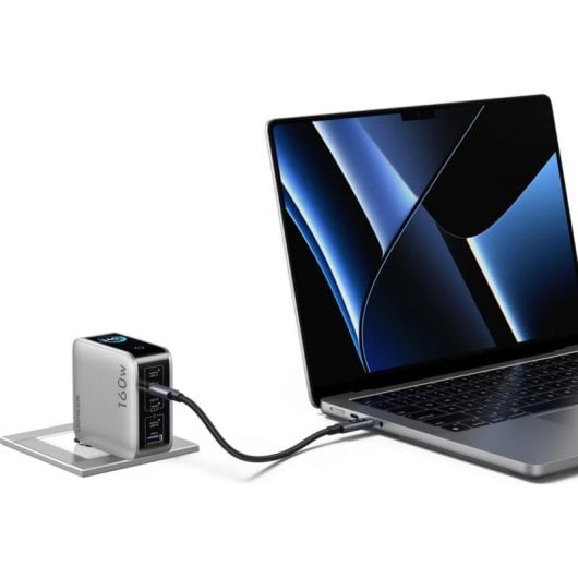 Carregador rápido Ugreen 5 portas USB-C e USB-A 160W GaN