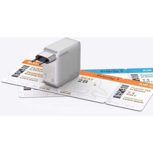 Carregador rápido Ugreen 5 portas USB-C e USB-A 160W GaN
