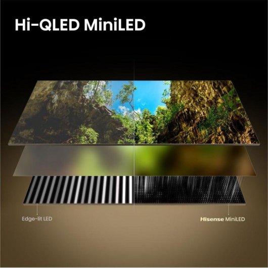TV Hisense Mini-LED ULED 50U7SE 50" 4K UltraHD 144Hz Smart TV VIDAA HDR10+ Dolby Atmos
