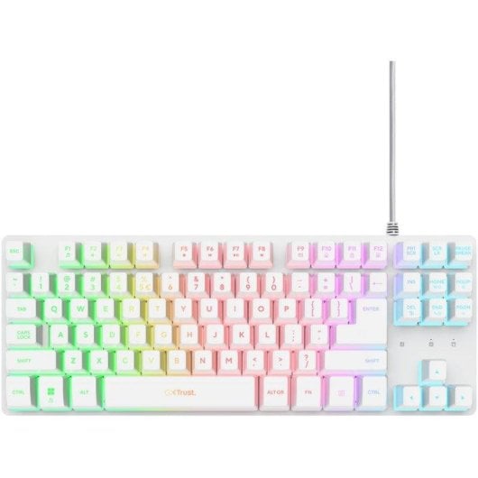 Clavier Trust GXT794W compact TKL sans fil avec souris RGB et tapis
