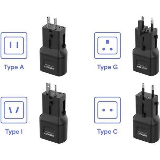 Chargeur de voyage Voltcraft UC-1C1A GaN III USB-C/A 18W