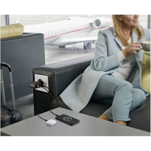 Chargeur de voyage Voltcraft UC-1C1A GaN III USB-C/A 18W