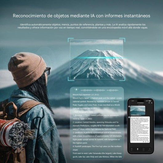 Blackview BV300 Gafas Inteligentes Cámara HD IA Integrada Altavoces Bluetooth Cristal Transparente