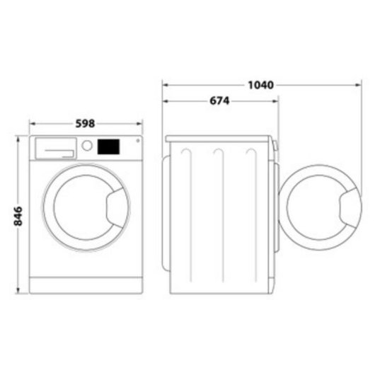 Secadora de condensación Whirlpool C WD 104M WBS SPT 10kg Clase C con bomba de calor y motor inverter