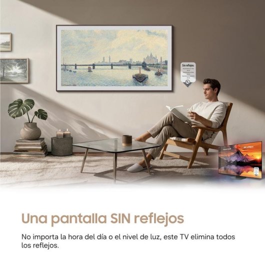 TV Samsung Neo QLED The Frame Pro TQ55LS03HWUX 55" 4K UltraHD 144Hz Smart TV Tizen HDR10+ Art Mode